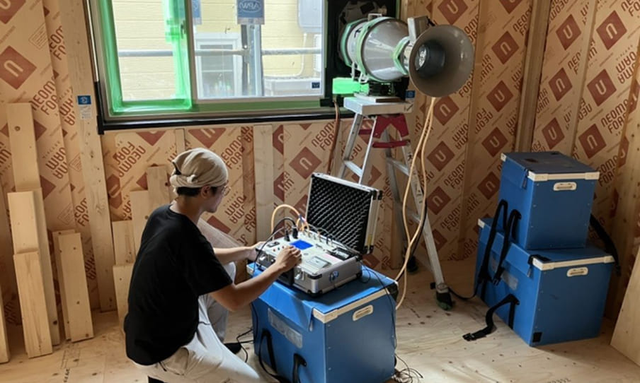 全棟で気密測定を実施。C値0.3以下