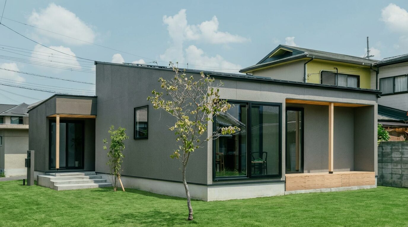 中庭のある住居兼アトリエ / 八尾市沼